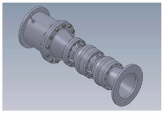 Vista laterale micro turbine idrauliche MAS Tesimag 